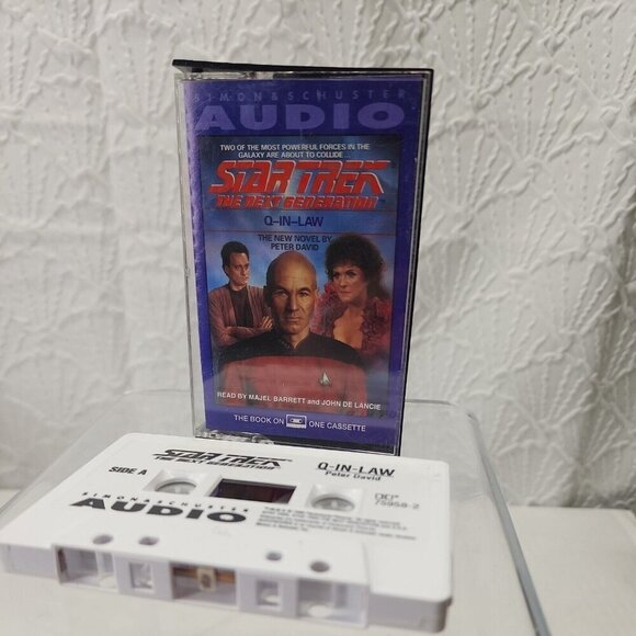 Star Trek, the next Generation Q -IN-LAW Peter David  Audiobook cassette 1992 - Picture 1 of 3